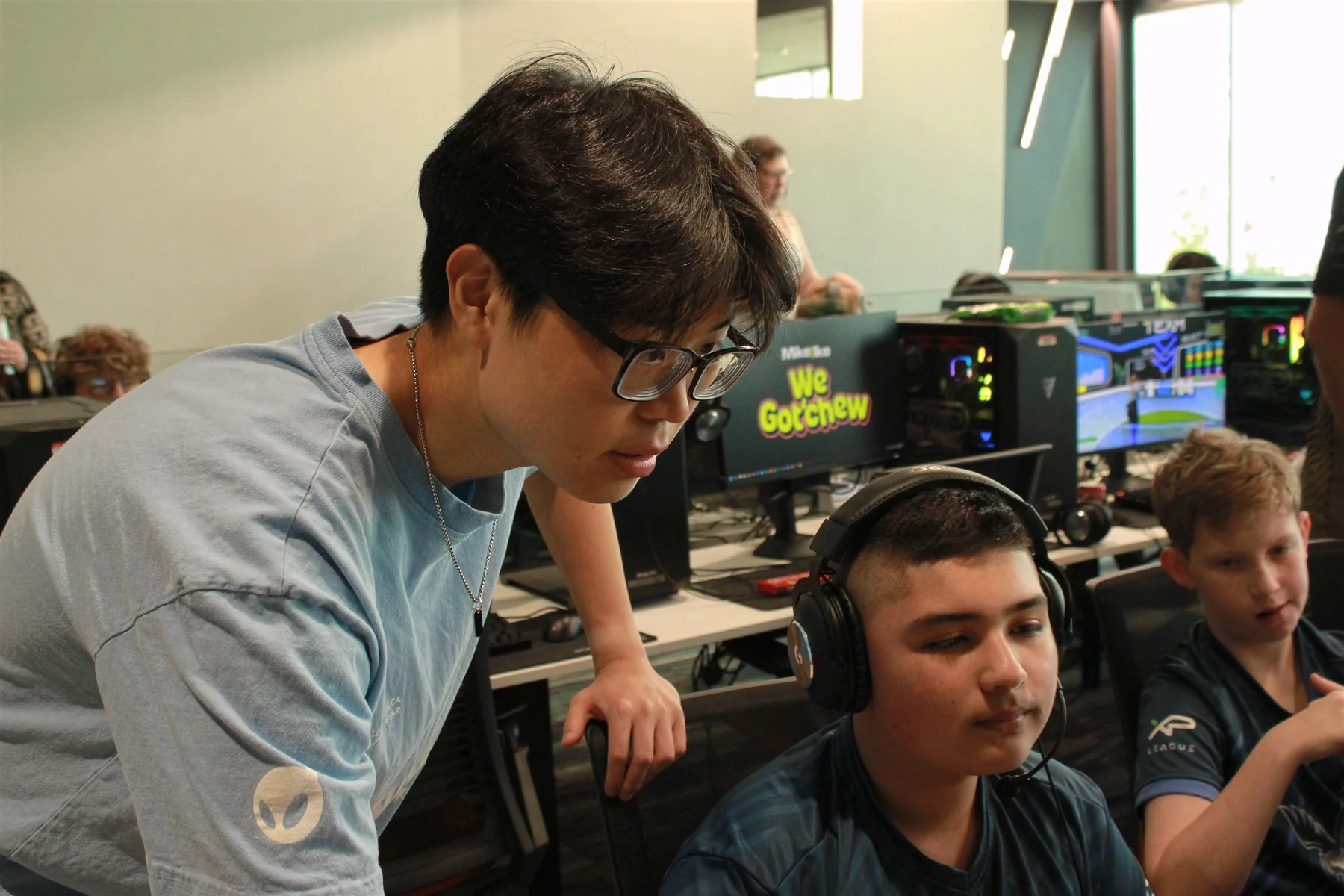 XP League players learning in a collegiate esports environment